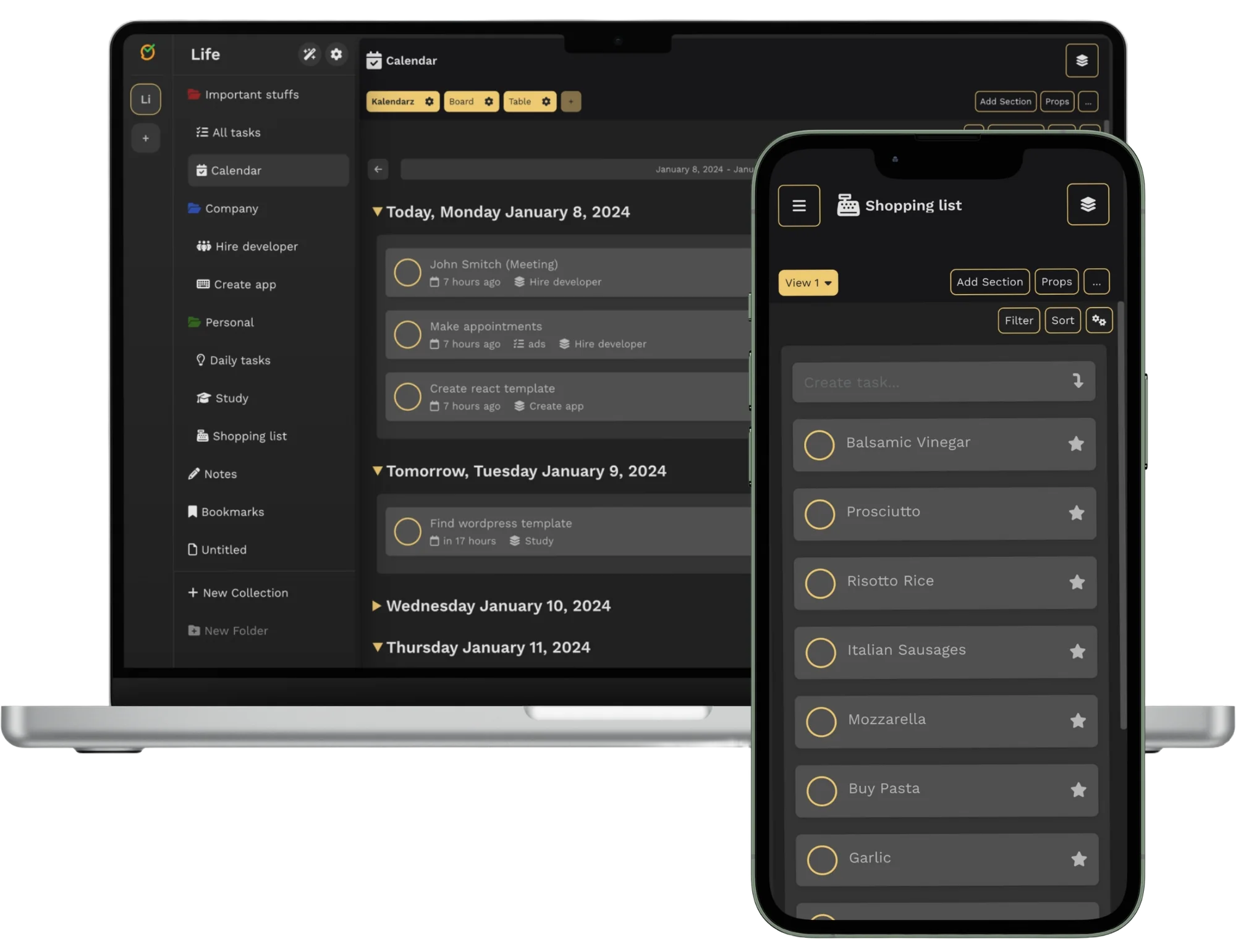Mangose on web, desktop, tablet, and mobile