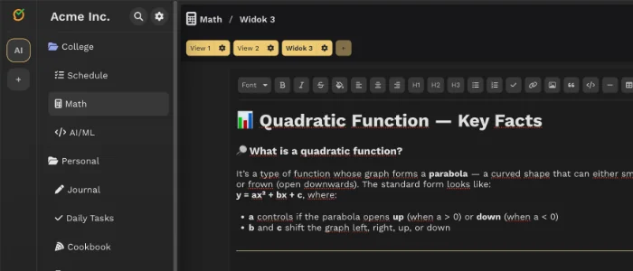 Notes feature preview