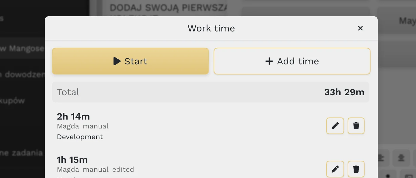 Task work time feature preview